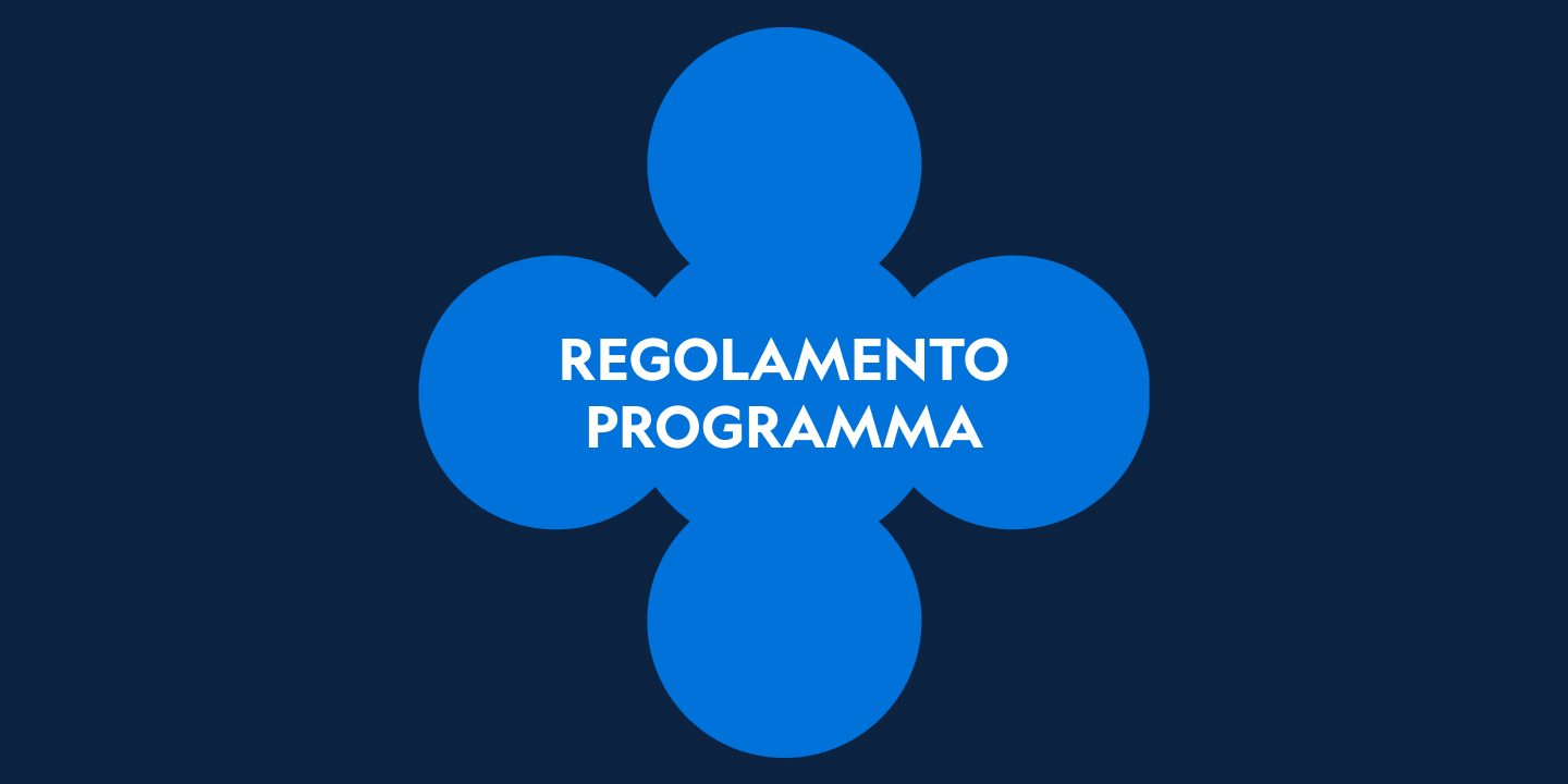 Texto "Reglas del programa" en azul sobre fondo oscuro