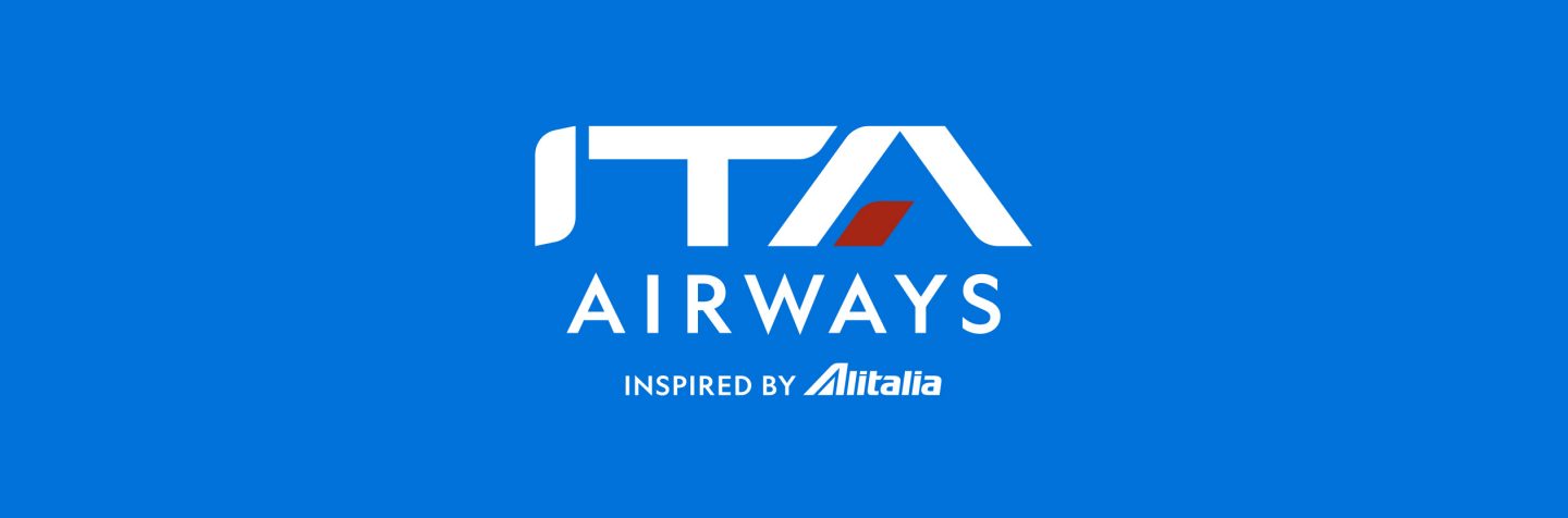 Logo ITA Airways con la scritta Inspired by Alitalia
